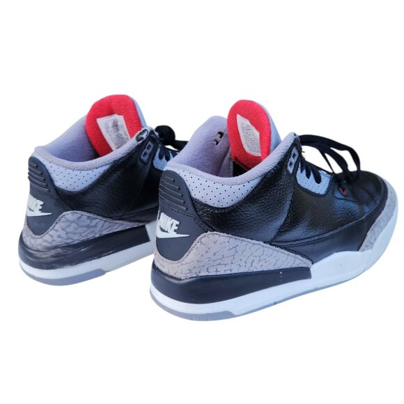 Nike Jordan 3 Retro Black Cement Red Grey DM0966-010 2.5Y Sneaker Shoes - Picture 5 of 10